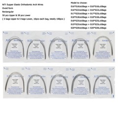 Orthodontic Arch Wire Niti Stainless Steel Round Rectangular Ovoid Natural Form