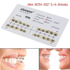 10 Packs Dental Orthodontic Metal Brackets Braces Mini Roth.022 Hooks 345