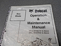 Bobcat Box Blade. Operation & Maintenance Manual. Paperback. 6901435. NOS, OEM!