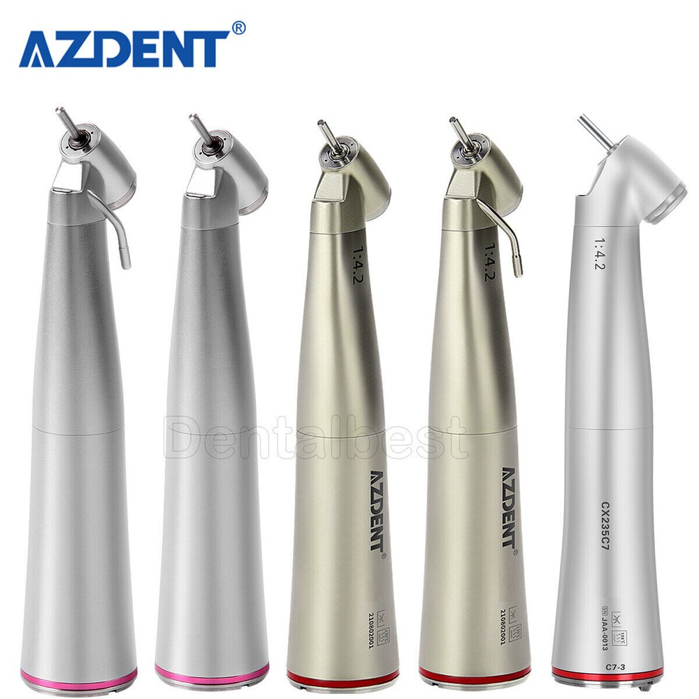 Dental LED Fiber Optic Contra Angle Surgical Handpiece 1:4.2 1:5 1:1 Increasing