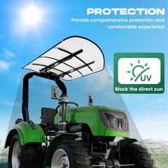 White Tuff Top Tractor Canopy For ROPS 52″ X 52″ w/ Mounting Accessories