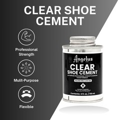 Shoe Cement Clear 4 oz Quick Drying Waterproof Glue for Leather Vinyl Fabric
