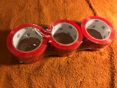 3 Rolls EBAY BRANDED Packaging Tape RED Color Logo 2″ x 75 yards NEW SEALED