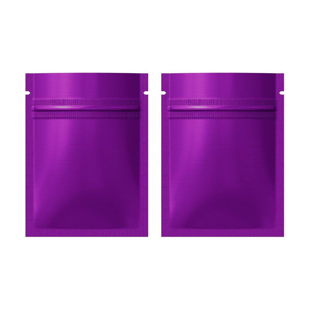 100/200/500 Matte Purple Mylar Foil Smell Proof Reclosable Zipper Seal Lock Bags