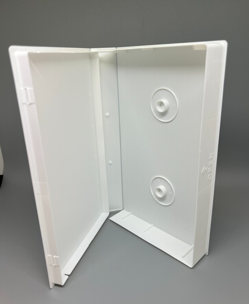 5 PCS WHITE VHS CASE VIDEO BOX LIBRARY CASE WITH HUB, FULL SLEEVE, PSV12HUB