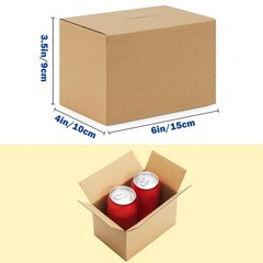 25-pack small shipping cardboard boxes (6x4x3.5 inches), suitable for mailing