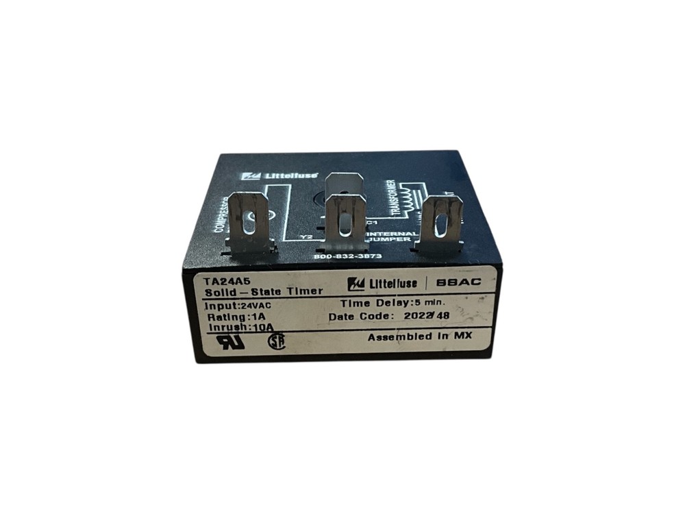 Littelfuse SSAC TA24A5 Solid State Timer Relay 24VAC 5 Min Delay HVAC Compressor