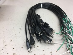 18-3 SJTOW 38″ OVER ALL,POWER CORD, BUNDLE OF 25 BLACK NEMA 515 PLUG