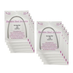 Dental Orthodontic Arch Wires Niti Stainless Steel Ovoid Natural Form 100pcs U/L