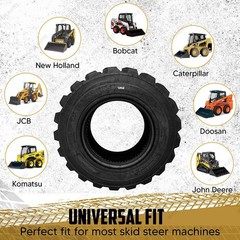 4 New 10-16.5 Skid Steer Tires 16PR LRH HD Rim Guard Tubeless 10×16.5 10165
