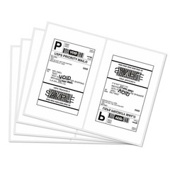 500 Shipping Labels 8.5 x 5.5 Round Corner Self Adhesive 2 Per Sheet