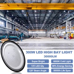 10 Pack 300W UFO LED High Bay Light Shop Industrial Commercial Factory Warehouse