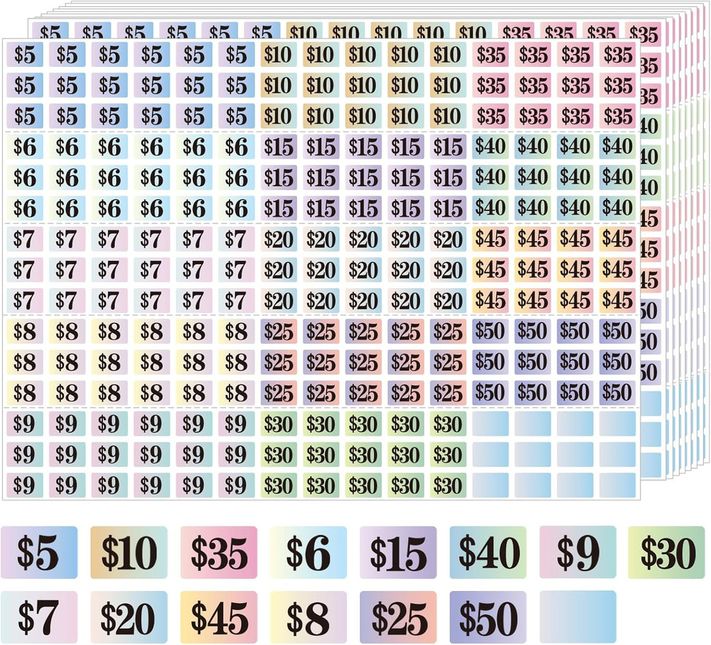 Garage Sale Stickers, 4050 Pcs 1/2″ X 3/4″ Rectangle Price Labels