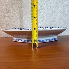 Vintage Jackson China Blue White Floral Basket Oval Serving Bowl Restaurant 9.75