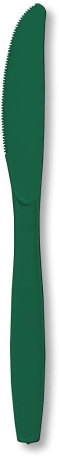 Metallic Gold Plastic Spoons-24 pcs, Hunter Green (019924)