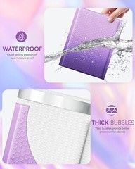 Jiaro Pack Poly Bubble Mailer Padded Envelope Mailing 6×10 100Pc Gradient Purple