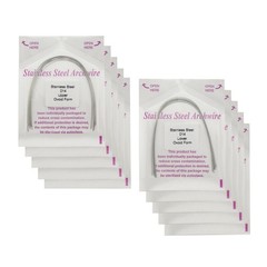 Dental Orthodontic Arch Wires Niti Stainless Steel Ovoid Natural Form 100pcs U/L