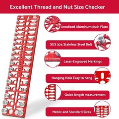 55 Nut and Bolt Thread Checker Thread Checker Standard and Metric Bolt…