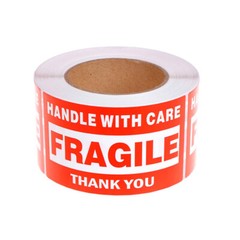 1Roll 500 Fragile Stickers 3″x5″ Fragile Label Sticker Handle With Care 500/roll