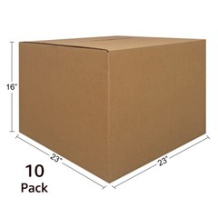 UBMOVE 10 Extra Large Corrugated Moving Boxes 23 x 23 x 16″