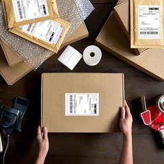 4″x6″ Direct Thermal Shipping Labels 250/Roll 450/Roll 500/Roll for Zebra Rollo