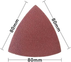 60PCS Triangle Sanding Pads for Oscillating Multi-Tool Hook Loop Sandpaper Discs