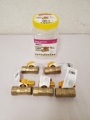 ProLine 1/2 in. Brass FPT 2-Piece Gas Valve (5-Pack) (110-223J5) *FREE SHIPPING*