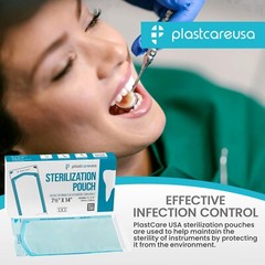 7.5″ x 13″ Self-Sealing Sterilization Pouches for Autoclave (1 Box of 200)