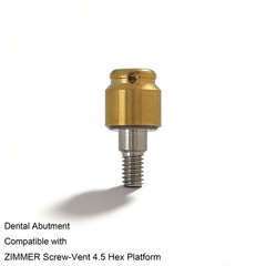 Zest Locator attachment system Zimmer TSV 4.5mm platform Internal hex connection