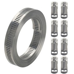 Adjustable Large Hose Clamps Worm Gear Stainless Steel Clamp Fasteners USA Sell