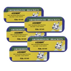 AZDENT Orthodontic Bracket Dental MIM Monoblock Braces Mini Roth.022 345 Hooks