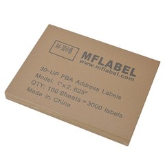 1 x 2 5/8 15000 Address Shipping Labels Laser Injet Adhesive 500 Sheet 2.625 x 1