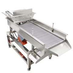 110V Linear Vibrating Screen Stainless Steel 3mm Hole 3000RPM Dual Motor