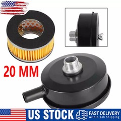 Air Compressor Noise Reducer Silencer Muffler Intake Air Filter Pump Metal Paper