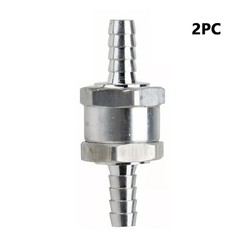2 Pcs 8mm 5/16″ Fuel Non-Return One Way Check Valve Petrol Diesel Oil Aluminum