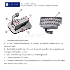 AZDENT Dental Orthodontic Self-Ligating Brackets Braces Mini MBT/ Roth 022