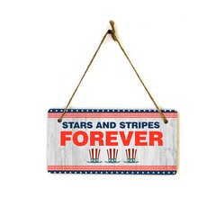Stars And Stripes Forever 5×10 Hanging Plus Wall or Door Sign | USA Home Décor
