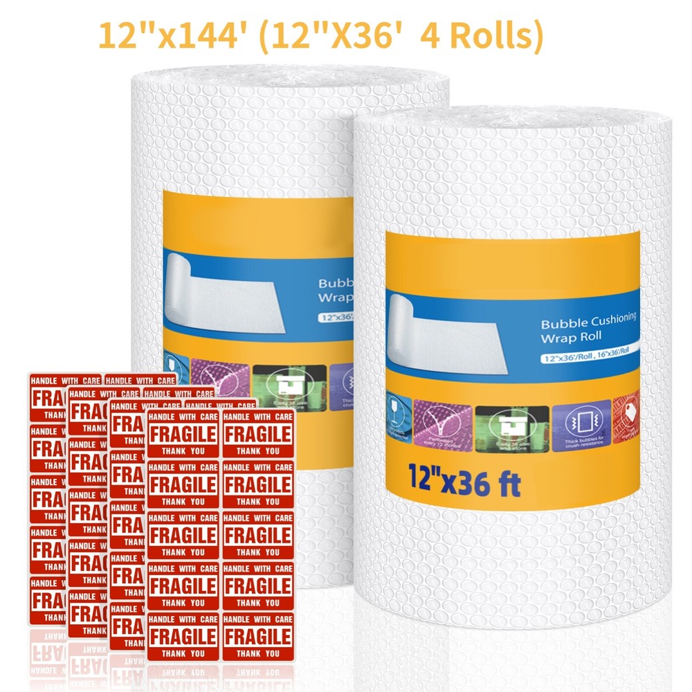 3/16 Small Bubble Cushioning Wrap Padding Roll Perforated Every 12″ Multi Length