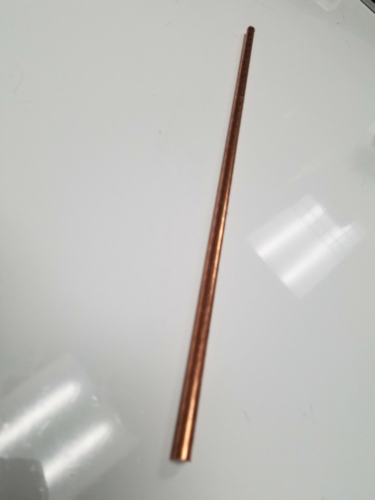 (1) 3/8″ .375″ Solid Copper Round stock Bar Rod 12″