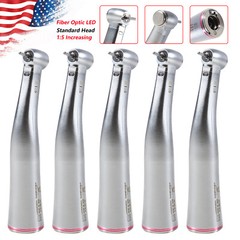 1-5 Pcs Dental 1:5 LED Contra Angle Fiber Optic Handpiece Fit KaV NSK Motor