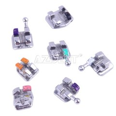 AZDENT Dental Orthodontic Brackets Braces Metal Mini Roth/MBT.022 Hook 3 4 5 USA