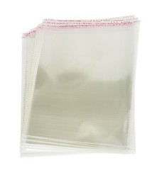 100 pcs Resealable Poly Bags Transparent OPP Bag Plastic Bags Self Adhesive Seal