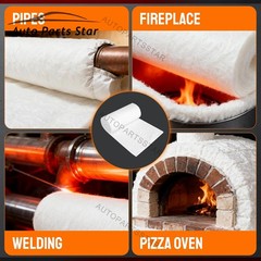 1/4″ Thick x 16″ x 240″ Kaowool Ceramic Fiber Insulation Blanket 2400F Fireproof