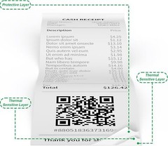 Rollos de Papel Térmico 2.25 x 50 ft, 5 Rollos para Impresoras POS 58mm