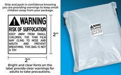 Innovative Haus 5 Rolls x 500 Labels (2,500 Total) Risk of Suffocation Warning