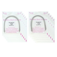 Dental Orthodontic Arch Wires Niti Stainless Steel Ovoid Natural Form 100pcs U/L
