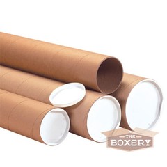 2×15” Kraft Mailing Shipping Packing Tubes 50/cs from The Boxery