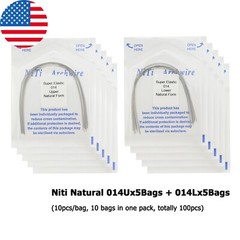 100PCS Dental Orthodontic Niti Arch Wire Rectangular Round Natural Upper Lower