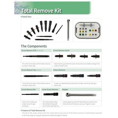 Implant Fixture & Fractured Screw Removal Kit Drill Bar Tap MCT FSRK-02 HeaNeam