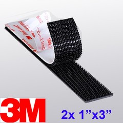 3M 1″ x 3″ 2X Dual Lock SJ3550 Type 250 VHB Black Reclosable Fastener In/Outdoor